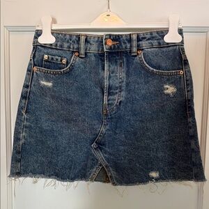 Berksha Blue Denim Mini Skirt